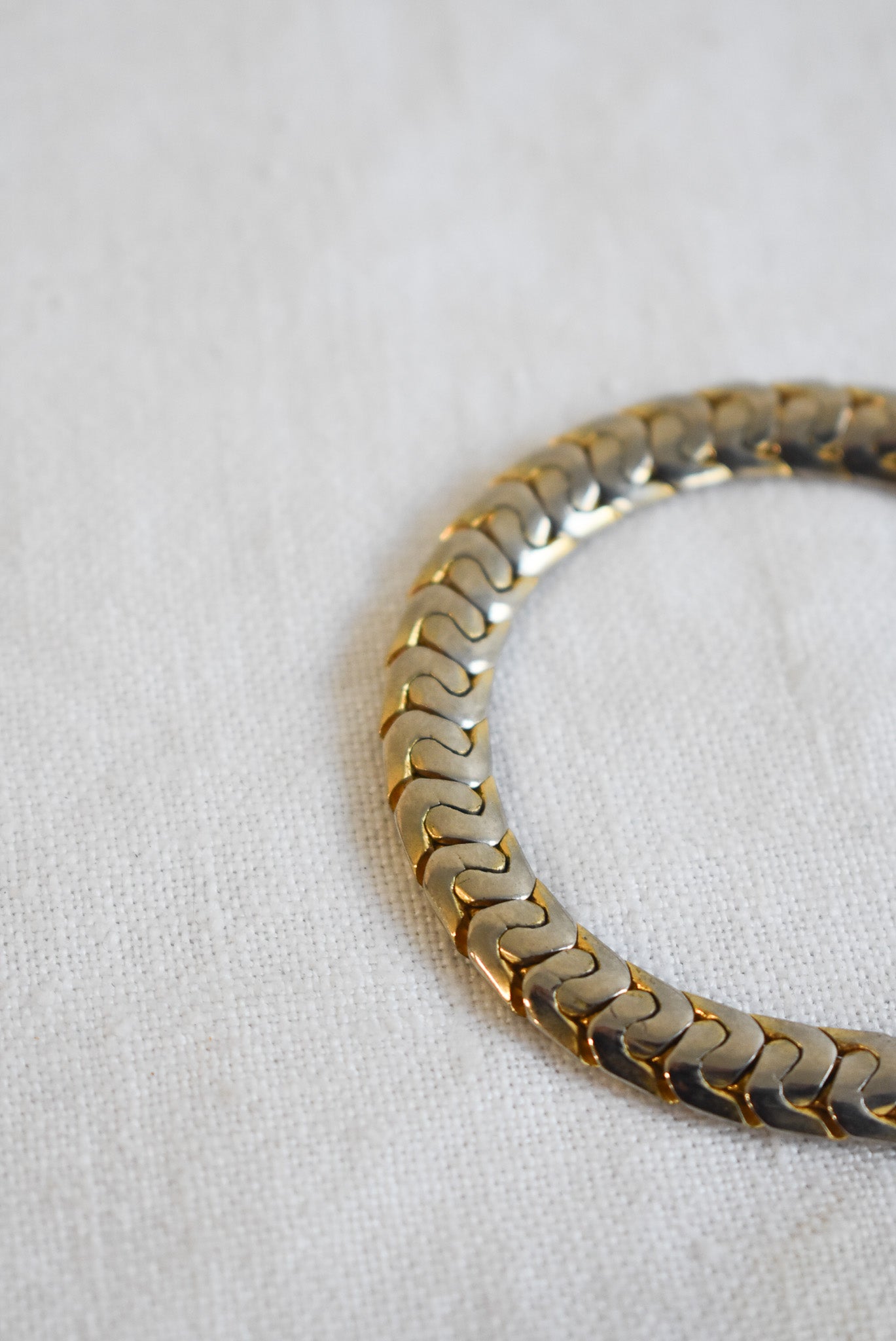 Thick S-chain bracelet