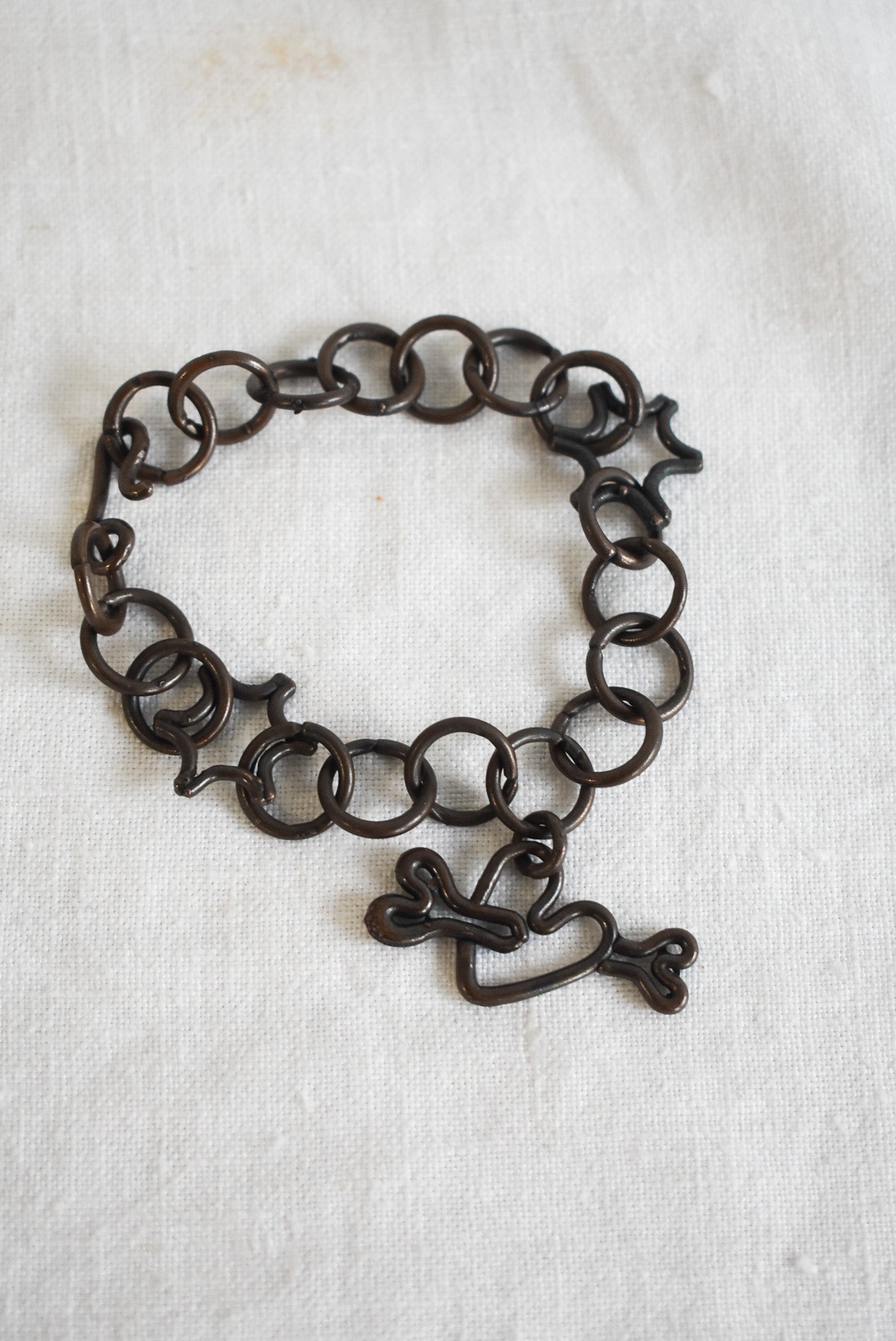 Funky wire charm bracelet