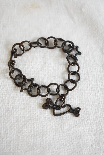 Funky wire charm bracelet