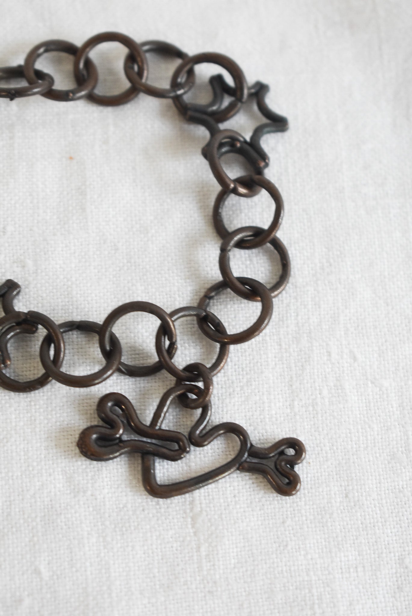 Funky wire charm bracelet