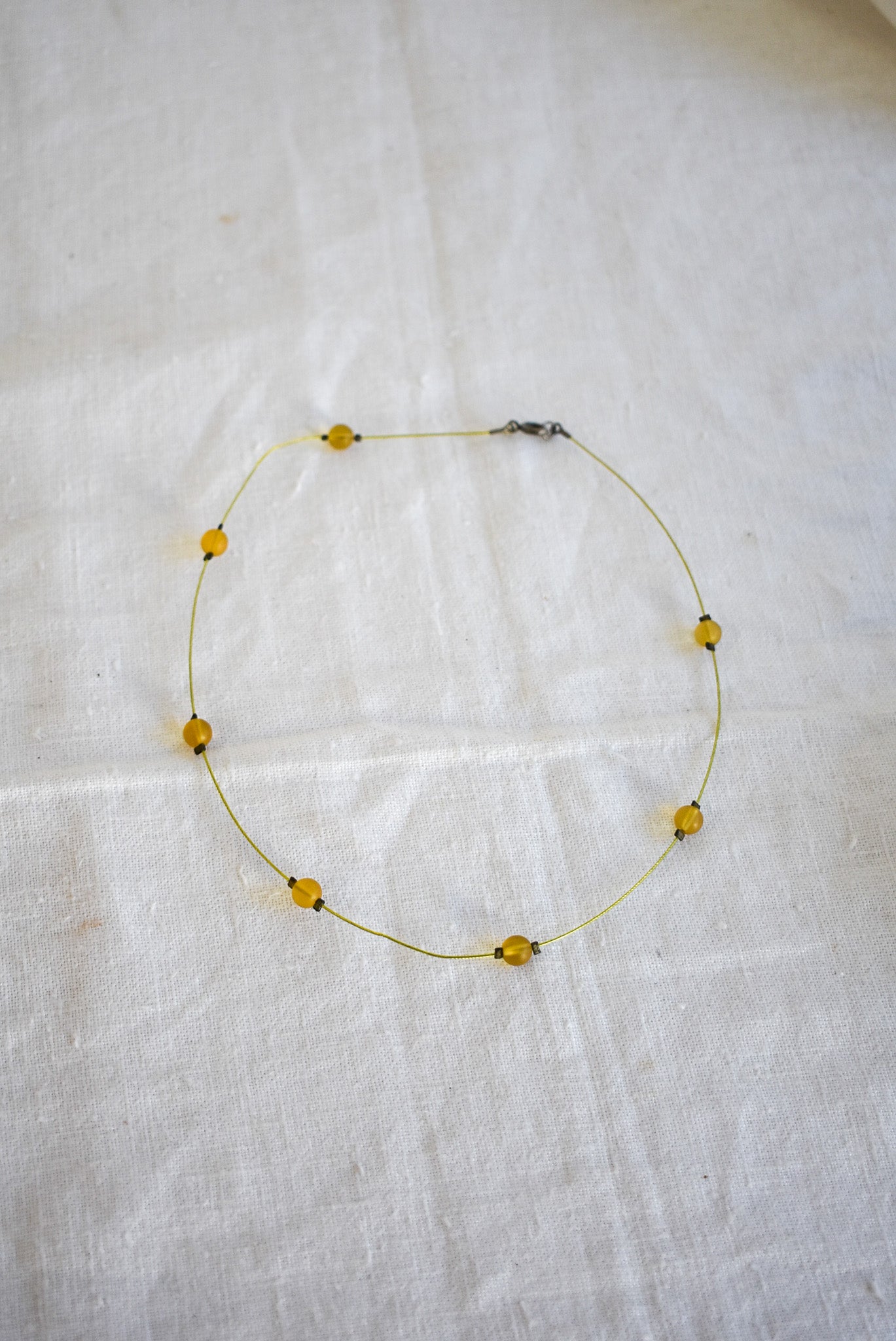 Springtime vibes glass bead necklace