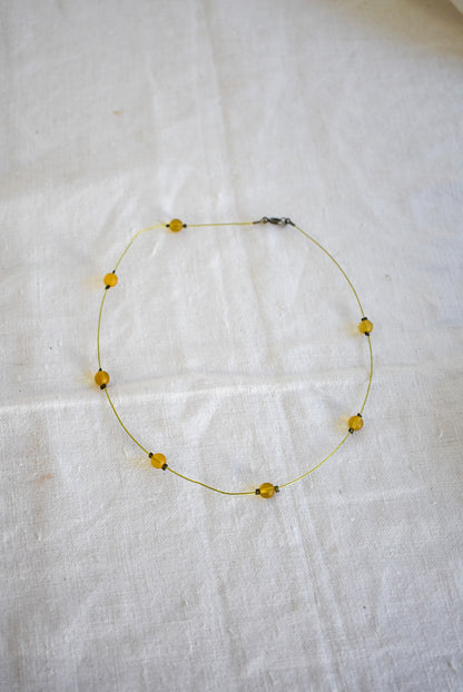 Springtime vibes glass bead necklace