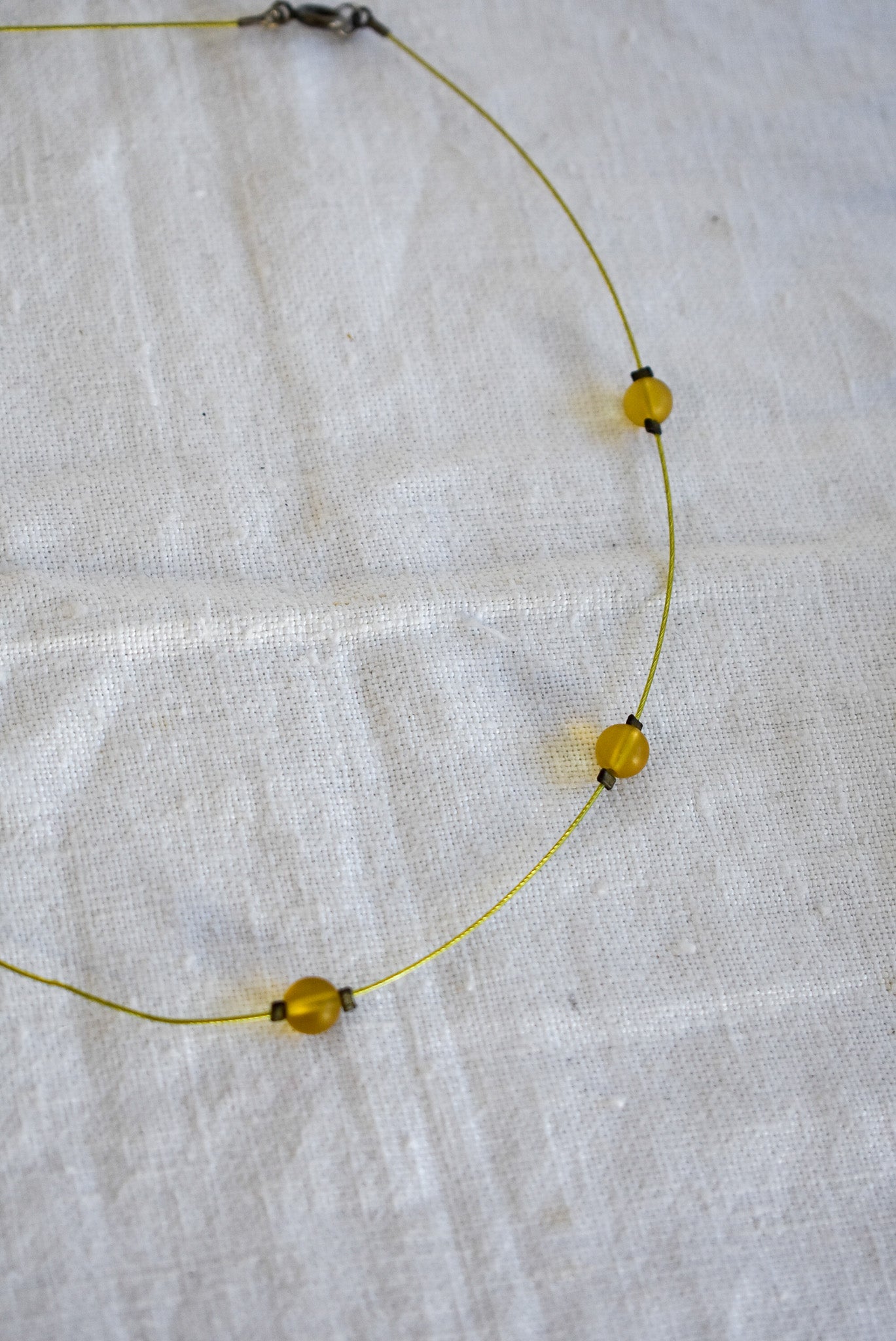 Springtime vibes glass bead necklace
