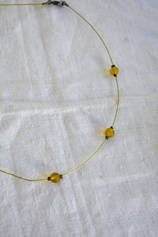 Springtime vibes glass bead necklace
