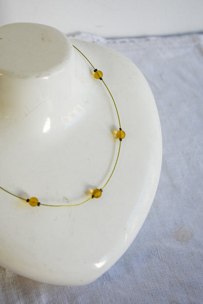 Springtime vibes glass bead necklace