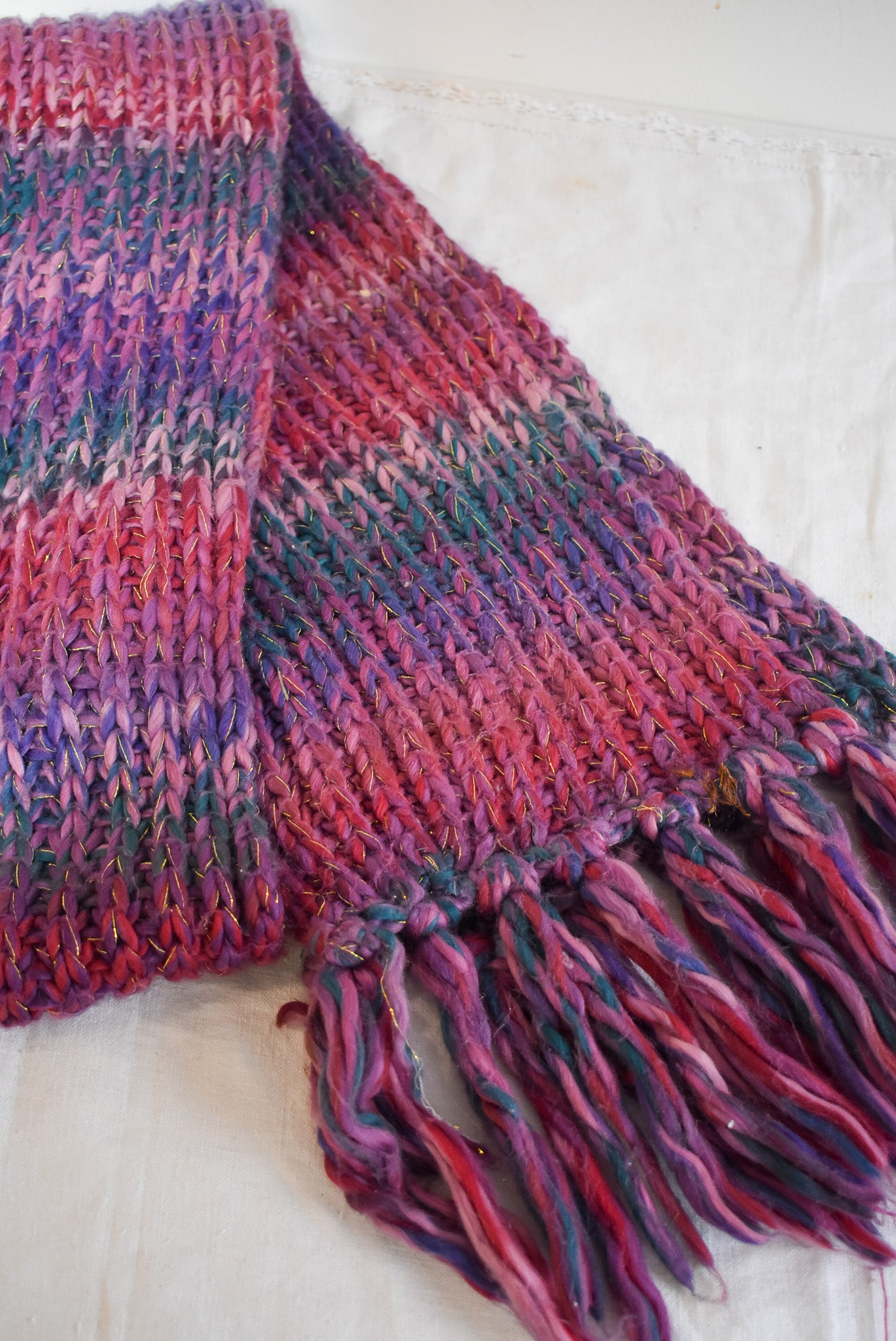 Gold thread chunky knit