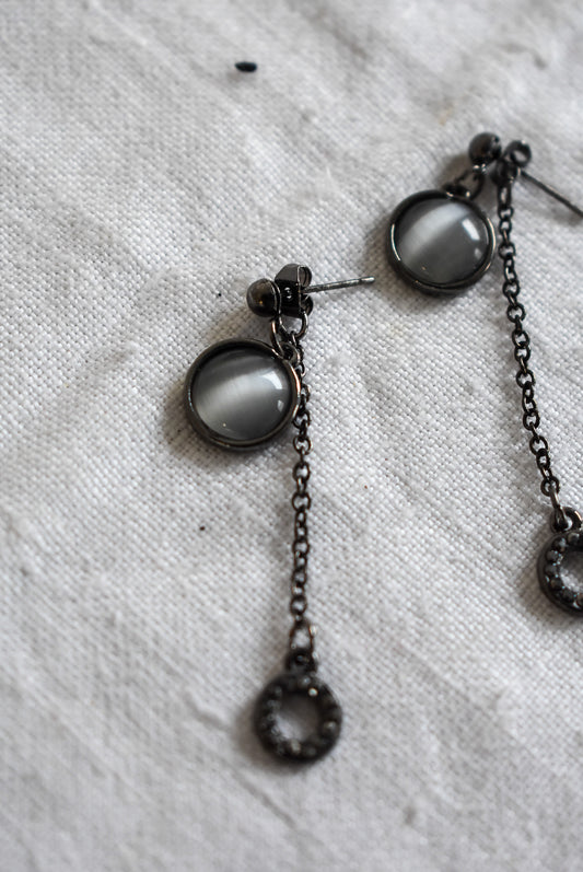 Funky circle drop studs