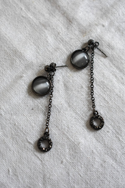 Funky circle drop studs