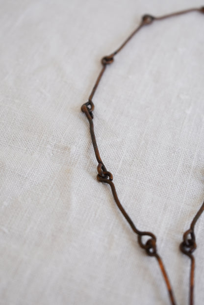 Bronze wire statement necklace