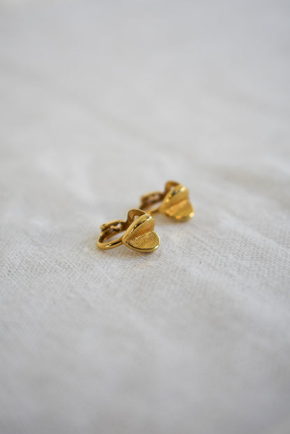 Adorable heart clip on earrings