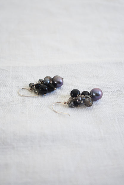 Pearl cluster earrings