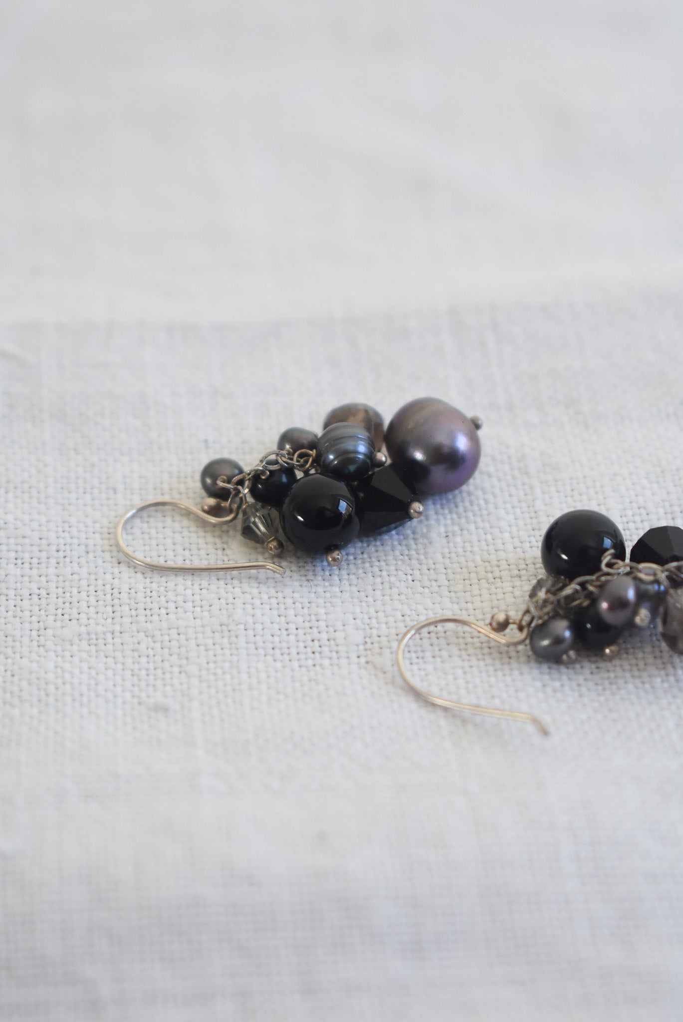 Pearl cluster earrings