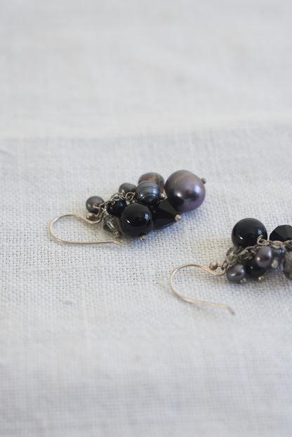 Pearl cluster earrings