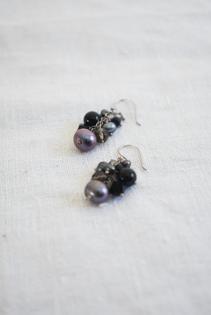 Pearl cluster earrings