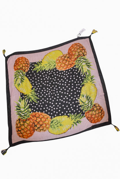 Shine Me England pineapple tassel scarf NWT