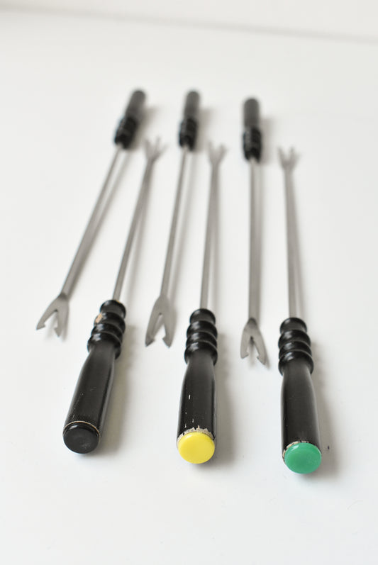 Oneida custom mediterranea stainless steel fondue fork set