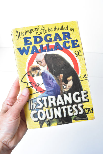 Vintage 'Yellow Ninepennies' The Strange Countess, by Edgar Wallace