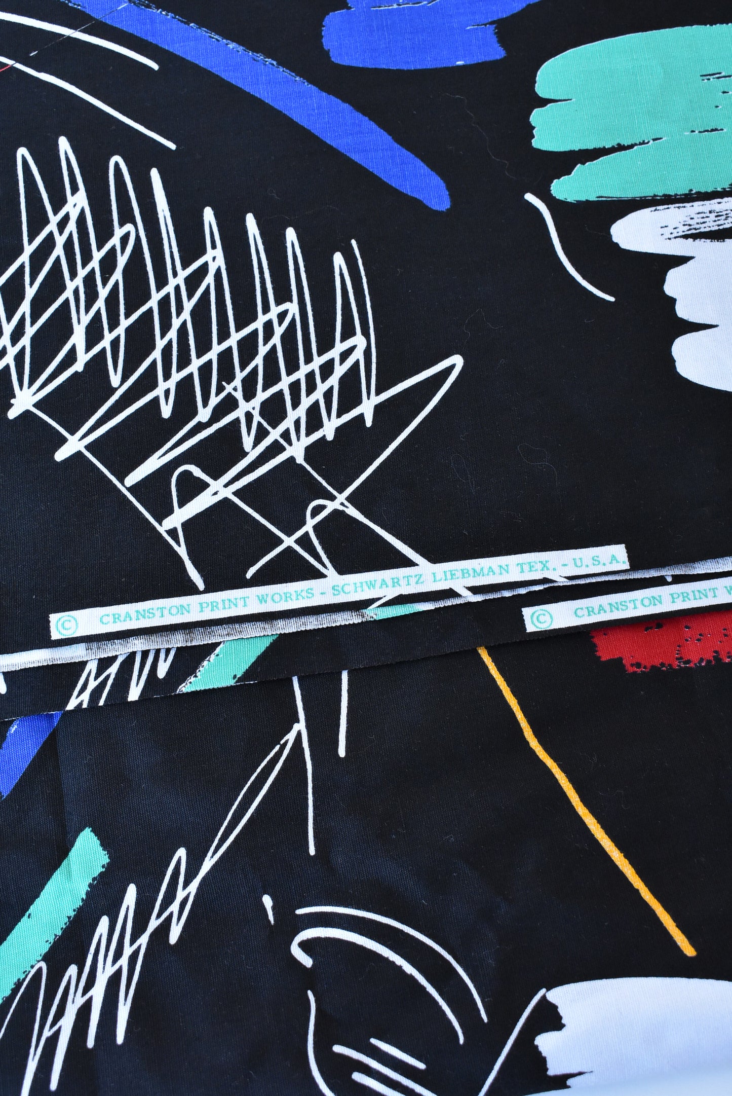 Retro 1970's/80's Schwartz Liebman fabric, Texas USA, 100% cotton